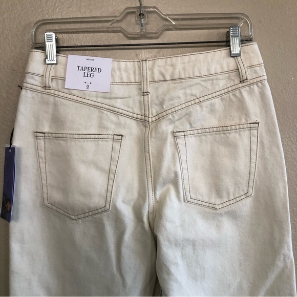 Kahlana Barfield Brown Future Collective High-Rise Overlap Waist Jeans Size 0 - Picture 7 of 14